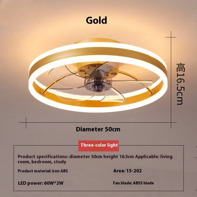 Bedroom Living Room Invisible LED Ceiling Ceiling Fan Lights